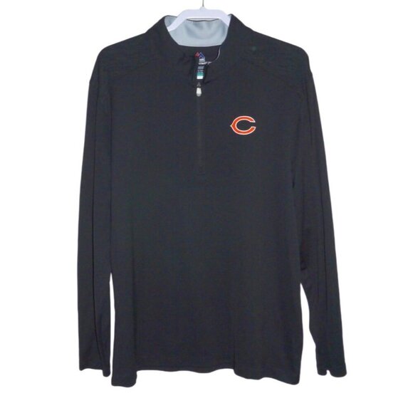 Majestic Other - MAJESTIC Cool Base black polyester pullover CHICAGO BEARS NFL logo men's size XL